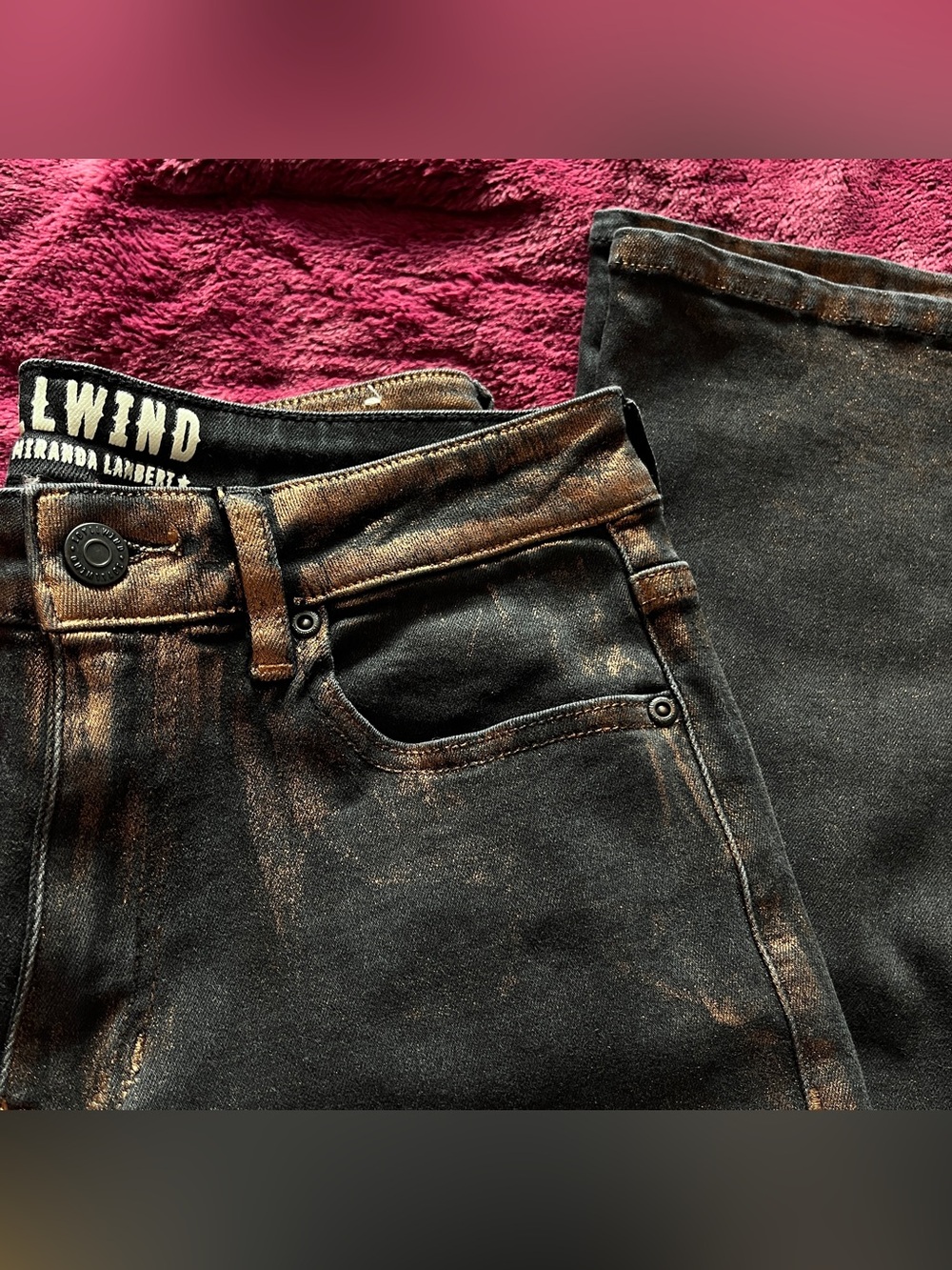 Idyllwind Women's Black Jeans with Bronze Wash - Picture 6 of 7
